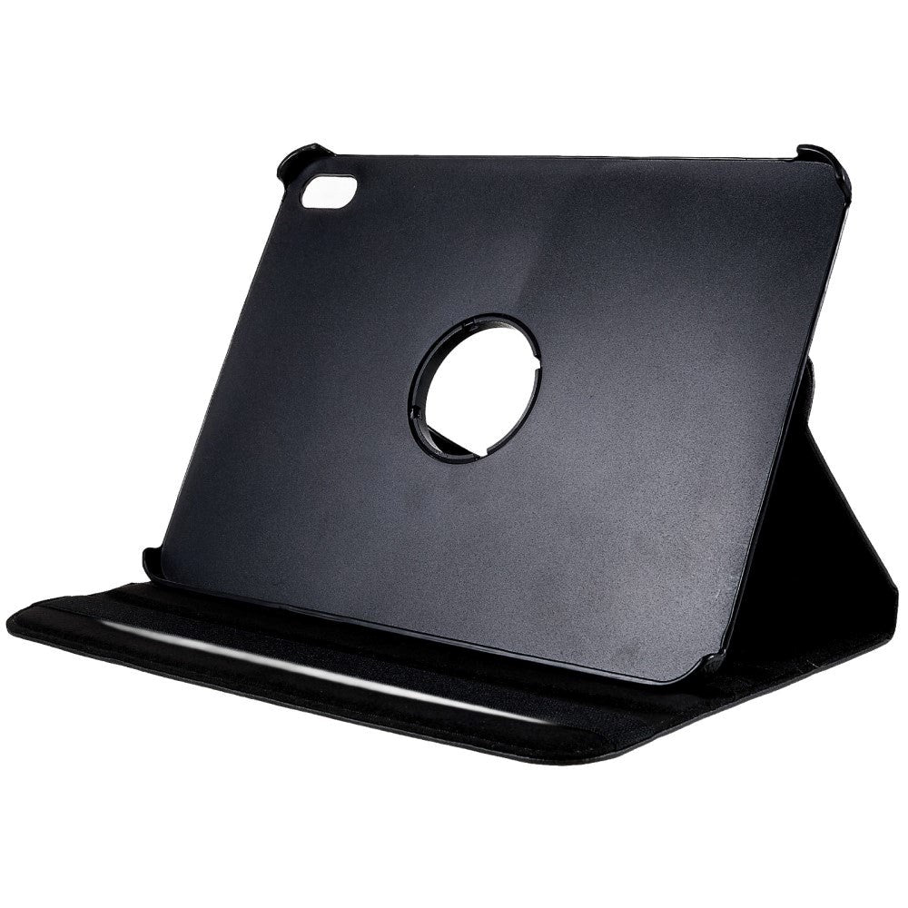 EIDERWOOD iPad 11" (2025) / iPad 10.9" (2024/2022) Klassisk Skinn Deksel m. 360⁰ Stativfunksjon - Svart