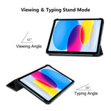 Apple iPad 11" (2025) / iPad 10.9" (2024/2022) ENKAY Kunstskinn Flip Deksel m Stativ - Svart