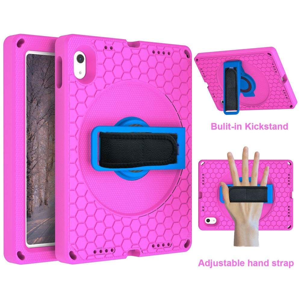 iPad 10,9" 2022 EVA Skum Deksel med Stativ & Håndholder - Rosa