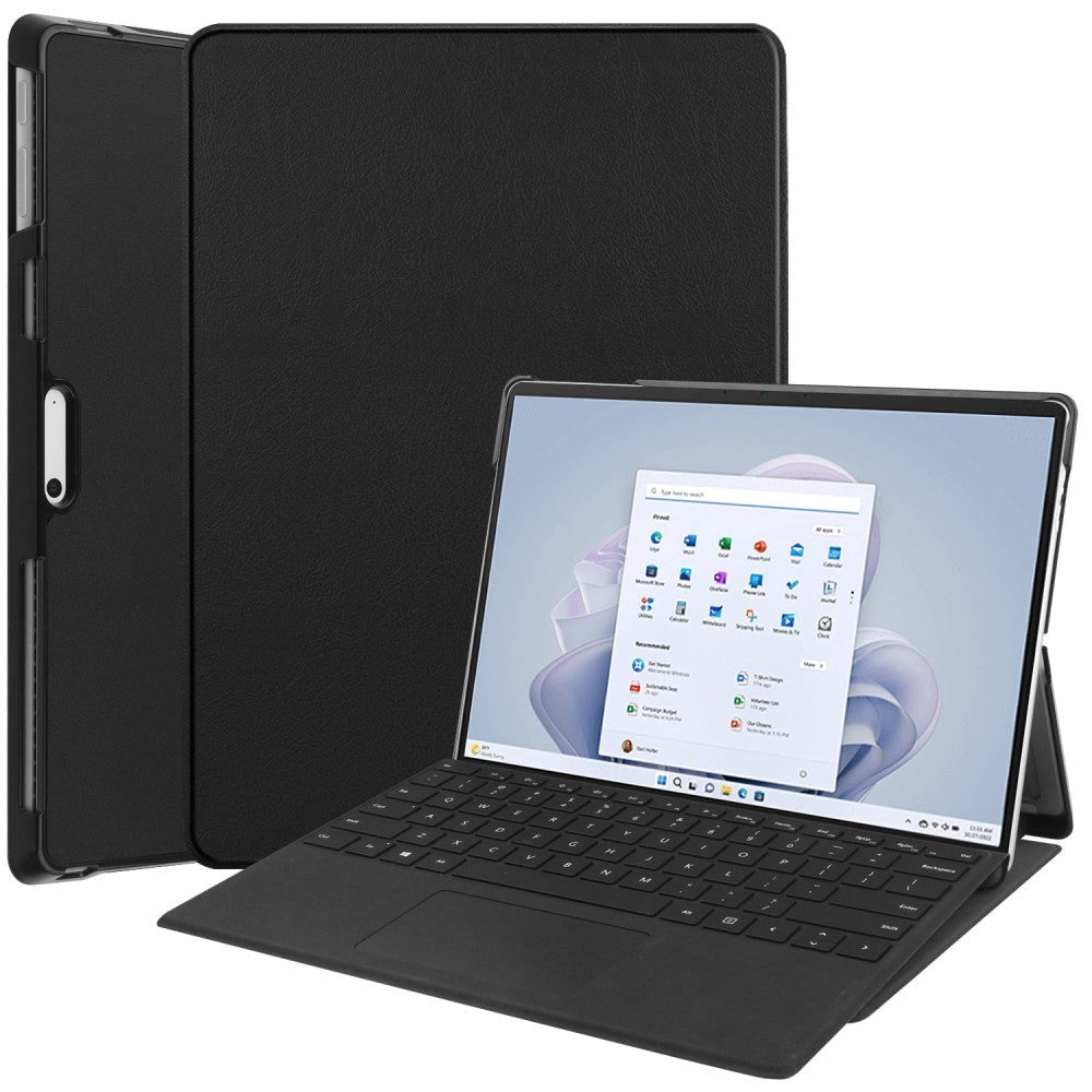Microsoft Surface Pro 9 Flip Skinndeksel med Stativ - Svart