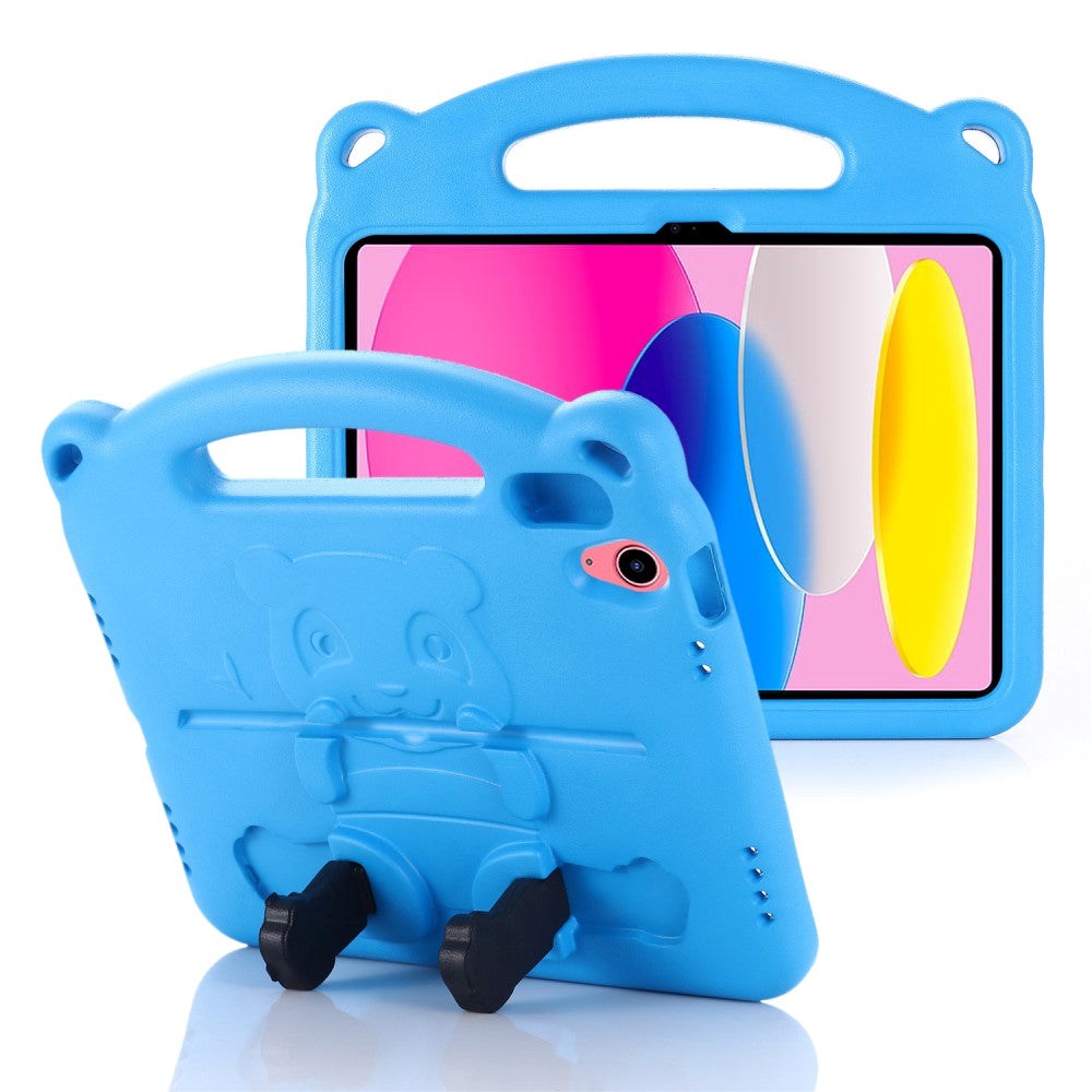 iPad 11" (2025) / iPad 10.9" (2024/2022) Barnedeksel m. Stativfunksjon - Blå