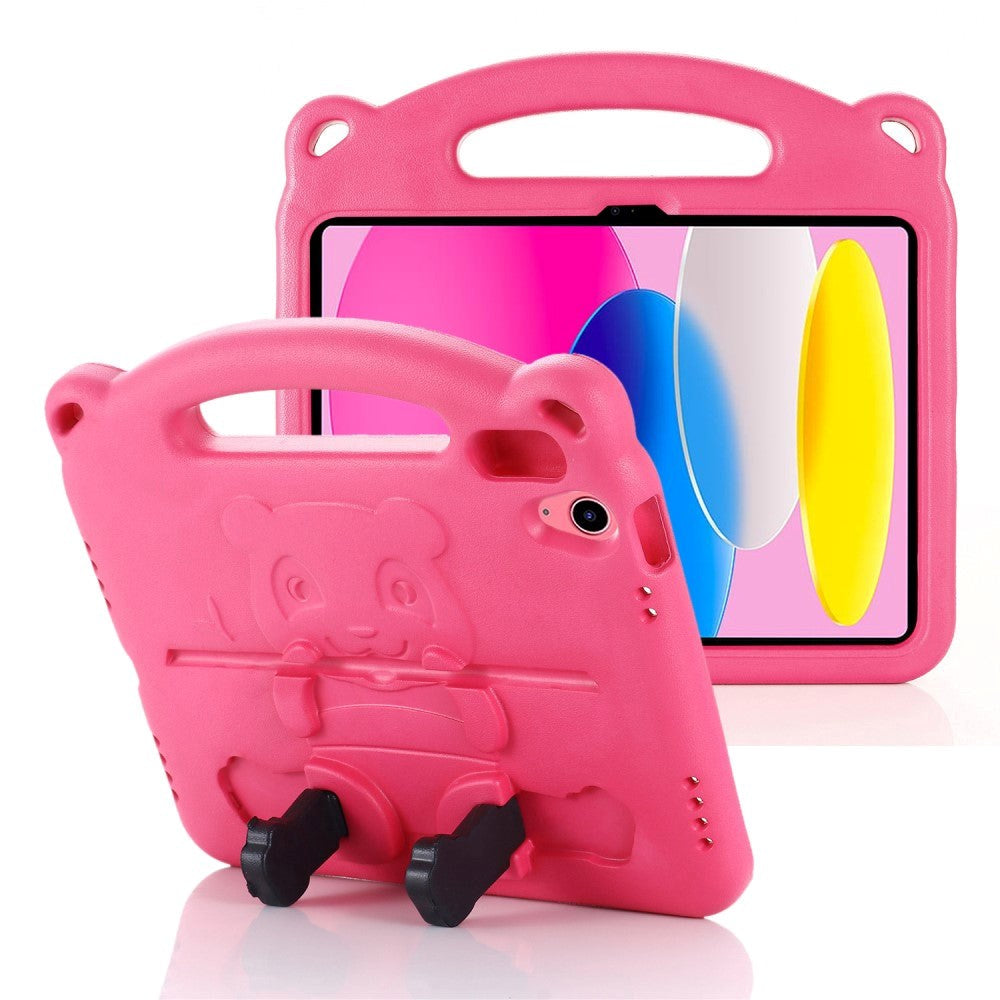 iPad 11" (2025) / iPad 10.9" (2024/2022) Barnedeksel m. Stativfunksjon - Rosa