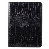 iPad 11" (2025) / iPad 10.9" (2024/2022) Krokodilleskinntekstur Deksel m. Stativfunksjon & Kortholder - Svart