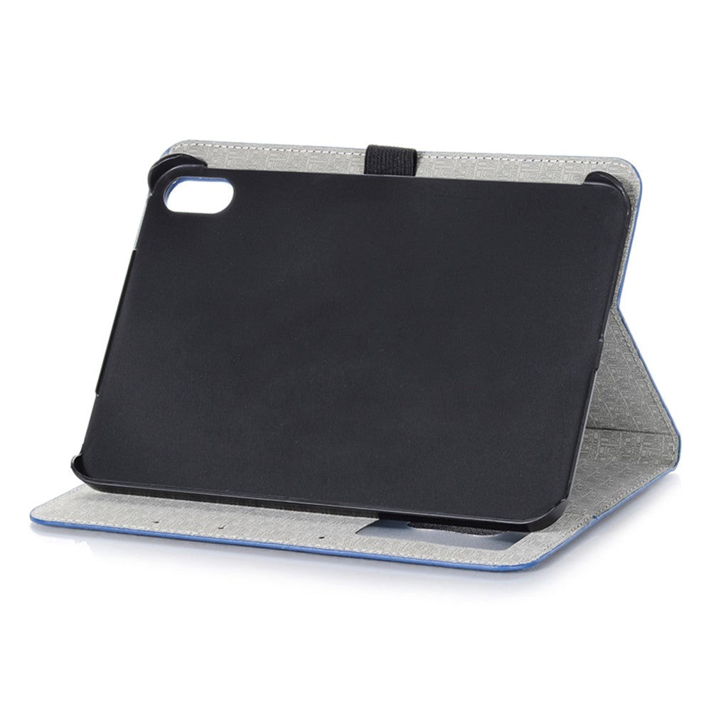 iPad 11" (2025) / iPad 10.9" (2024/2022) Krokodilleskinntekstur Deksel m. Stativfunksjon & Kortholder - Blå