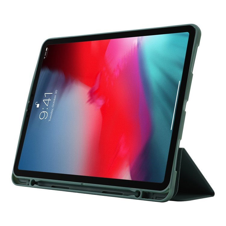 EIDERWOOD iPad Pro 11" (2022 / 2021 / 2020 / 2018) Tri-Fold Kunstskinn Flip Deksel – Mørkegrønn