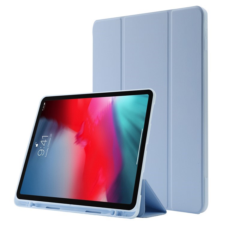 EIDERWOOD iPad Pro 11" (2022 / 2021 / 2020 / 2018) Tri-Fold Kunstskinn Flip Deksel – Lys Blå