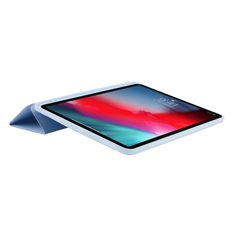 EIDERWOOD iPad Pro 11" (2022 / 2021 / 2020 / 2018) Tri-Fold Kunstskinn Flip Deksel – Lys Blå