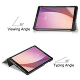 EIDERWOOD Lenovo Tab M8 (4. Gen.) Tri-Fold Kunstskinn Flip Deksel m. Mønster - Katt