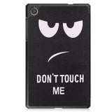 EIDERWOOD Lenovo Tab M8 (4. Gen.) Tri-Fold Kunstskinn Flip Deksel m. Mønster - Don't Touch Me