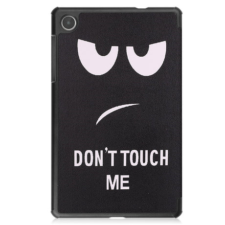 EIDERWOOD Lenovo Tab M8 (4. Gen.) Tri-Fold Kunstskinn Flip Deksel m. Mønster - Don't Touch Me