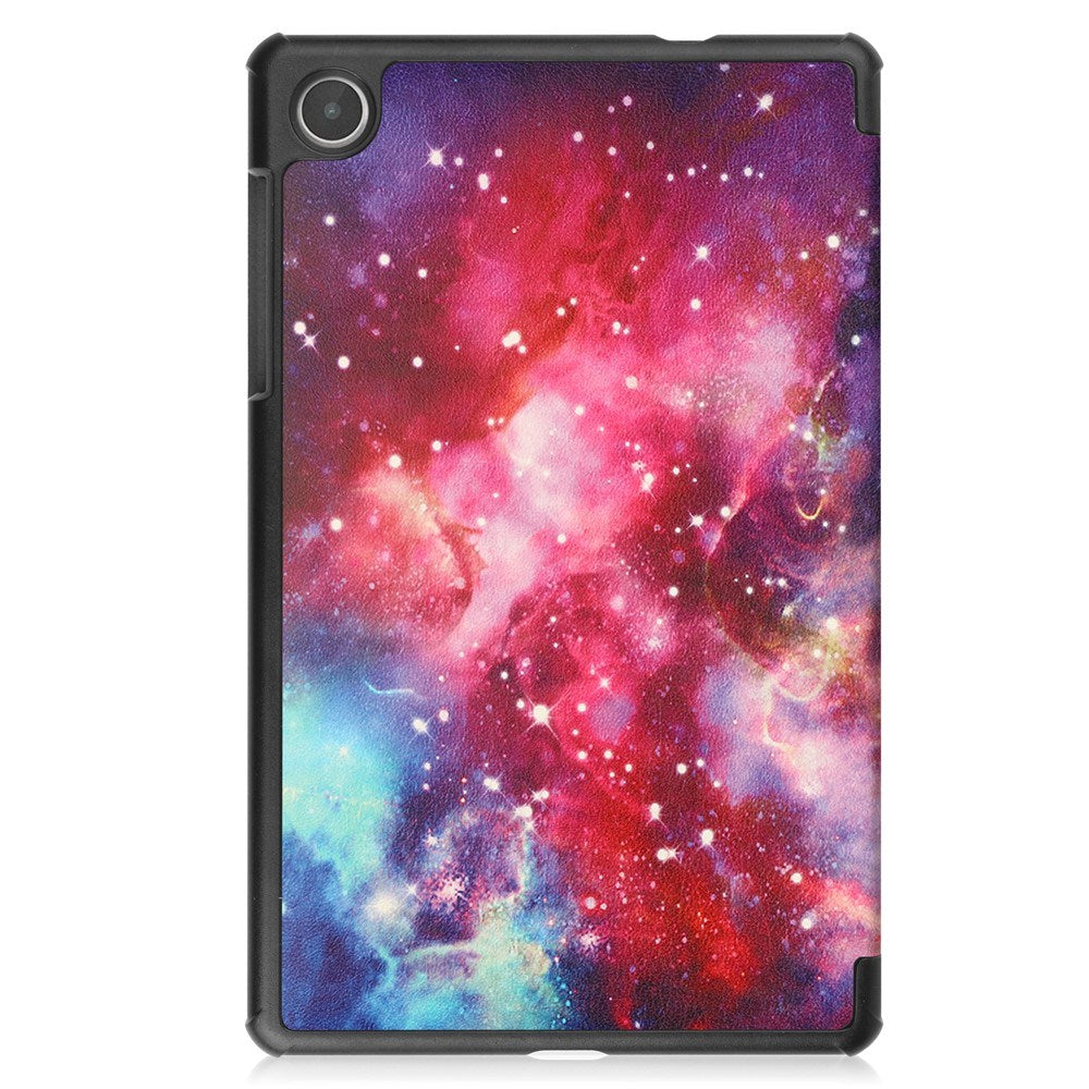 EIDERWOOD Lenovo Tab M8 (4. Gen.) Tri-Fold Kunstskinn Flip Deksel m. Mønster - Galakse