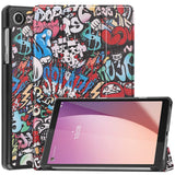 EIDERWOOD Lenovo Tab M8 (4. Gen.) Tri-Fold Kunstskinn Flip Deksel m. Mønster - Graffiti