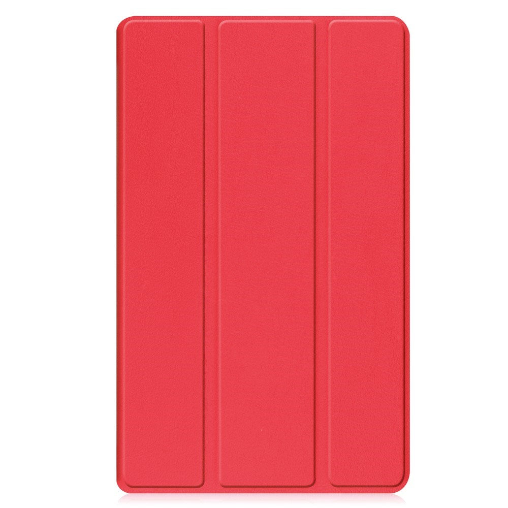 EIDERWOOD Lenovo Tab M8 (4. Gen.) Tri-Fold Kunstskinn Flip Deksel - Rød