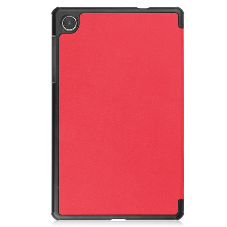 EIDERWOOD Lenovo Tab M8 (4. Gen.) Tri-Fold Kunstskinn Flip Deksel - Rød