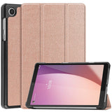 EIDERWOOD Lenovo Tab M8 (4. Gen.) Tri-Fold Kunstskinn Flip Deksel - Rosegull
