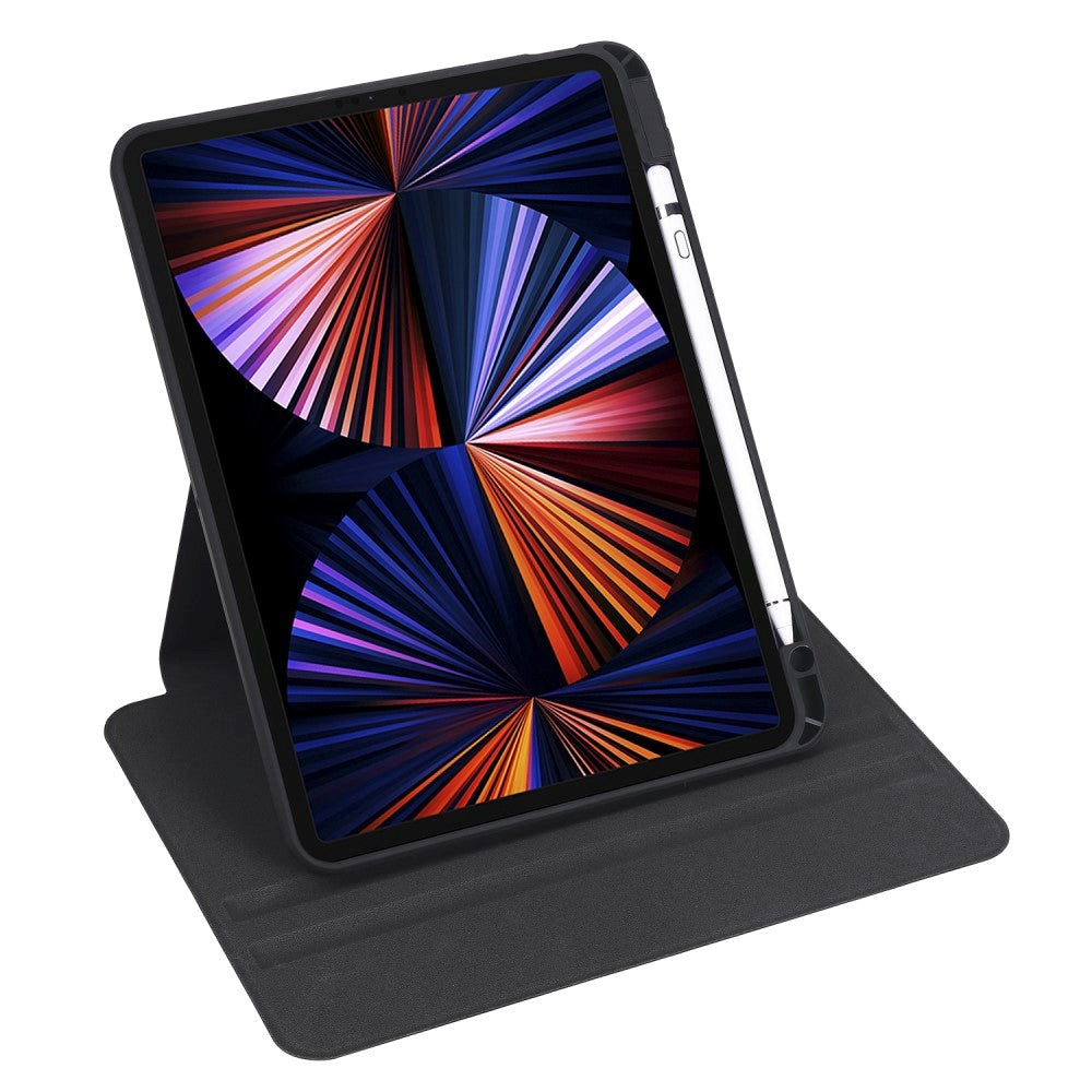 iPad Pro 12.9" (2022 / 2021 / 2020 / 2018) Hybrid Flip Deksel - Svart / Gjennomsiktig