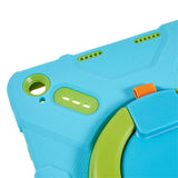 Pepkoo iPad 11" (2025) / 10.9" (2024 / 2022) Barnedeksel med Roterbart Stativ - Blå / Grønn