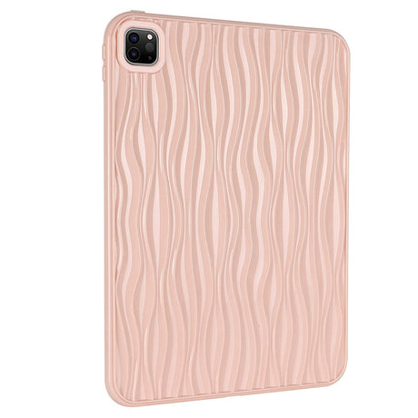 iPad Pro 11" (2022 / 2021 / 2020 / 2018) Fleksibelt Plast Deksel - Bølget Design - Rosa