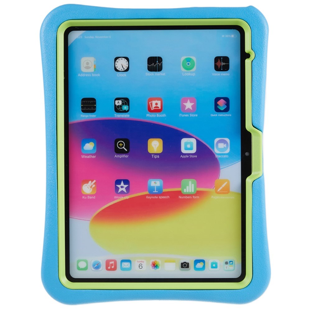 EIDERWOOD iPad 11" (2025) / 10.9" (2024 / 2022) Barnedeksel med Stativfunksjon - Blå / Grønn