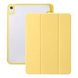 EIDERWOOD iPad 11" (2025) / iPad 10.9" (2024/2022) Tri-Fold Kunst Skinn Deksel med Apple Pencil Holder - Gul