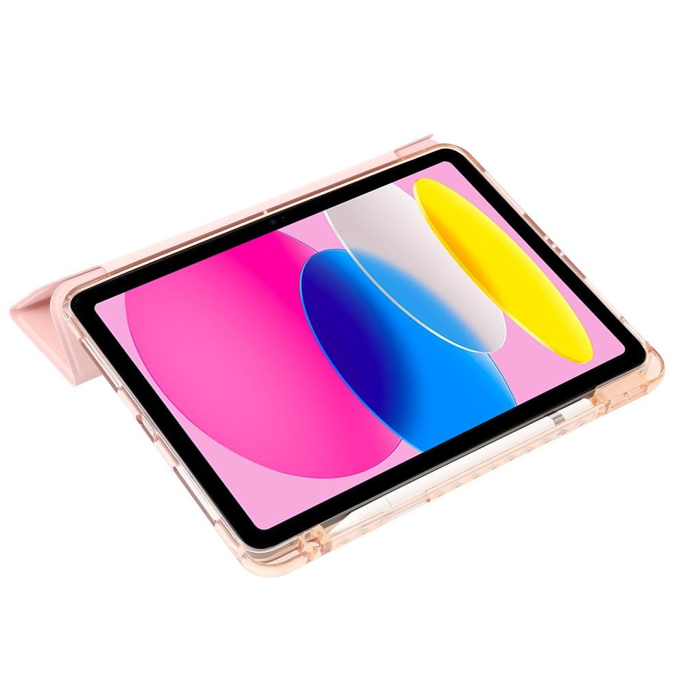 EIDERWOOD iPad 11" (2025) / iPad 10.9" (2024/2022) Tri-Fold Kunst Skinn Deksel med Apple Pencil Holder - Gul