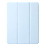 EIDERWOOD iPad 11" (2025) / iPad 10.9" (2024/2022) Tri-Fold Kunst Skinn Deksel med Apple Pencil Holder - Lyse Blå