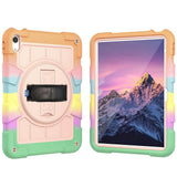 iPad 11" (2025) / iPad 10.9" (2024/2022) Håndverker Deksel m. Håndholder, Kickstand & Skulderrem - Rosa / Multi
