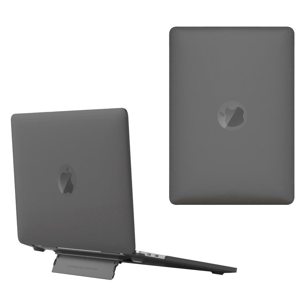 MacBook Pro 14 M5/M4/M3/M2/M1 (2026-2021) Plastik Cover m. Ståfunktion - Frosted Svart