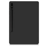 Samsung Galaxy Tab S9+ (Plus) Magnetisk Tri-Fold Skinn Deksel m. Stativfunksjon - Svart