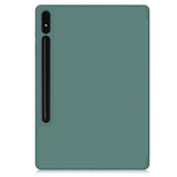 Samsung Galaxy Tab S9+ (Plus) Magnetisk Tri-Fold Skinn Deksel m. Stativfunksjon - Mørk Grønn