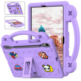 EIDERWOOD Samsung Galaxy Tab S11 / S10 Lite / S10 FE / S9 FE / S9 / S8 / S7 Barnedeksel med Stativ & Håndholder - Lilla
