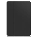 Samsung Galaxy Tab S10 FE / S9 FE Magnetisk Tri-Fold Skinn Deksel m. Stativfunksjon - Svart