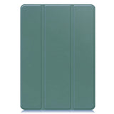 Samsung Galaxy Tab S10 FE / S9 FE Magnetisk Tri-Fold Skinn Deksel m. Stativfunksjon - Grønn