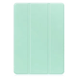 Samsung Galaxy Tab S10 FE / S9 FE Magnetisk Tri-Fold Skinn Deksel m. Stativfunksjon - Mintgrønn