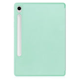 Samsung Galaxy Tab S10 FE / S9 FE Magnetisk Tri-Fold Skinn Deksel m. Stativfunksjon - Mintgrønn