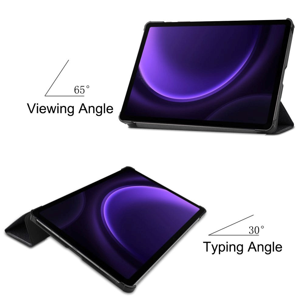Samsung Galaxy Tab S10 FE / S9 FE Tri-Fold Deksel i Kunstskinn med Penneholder - "Don't Touch Me"
