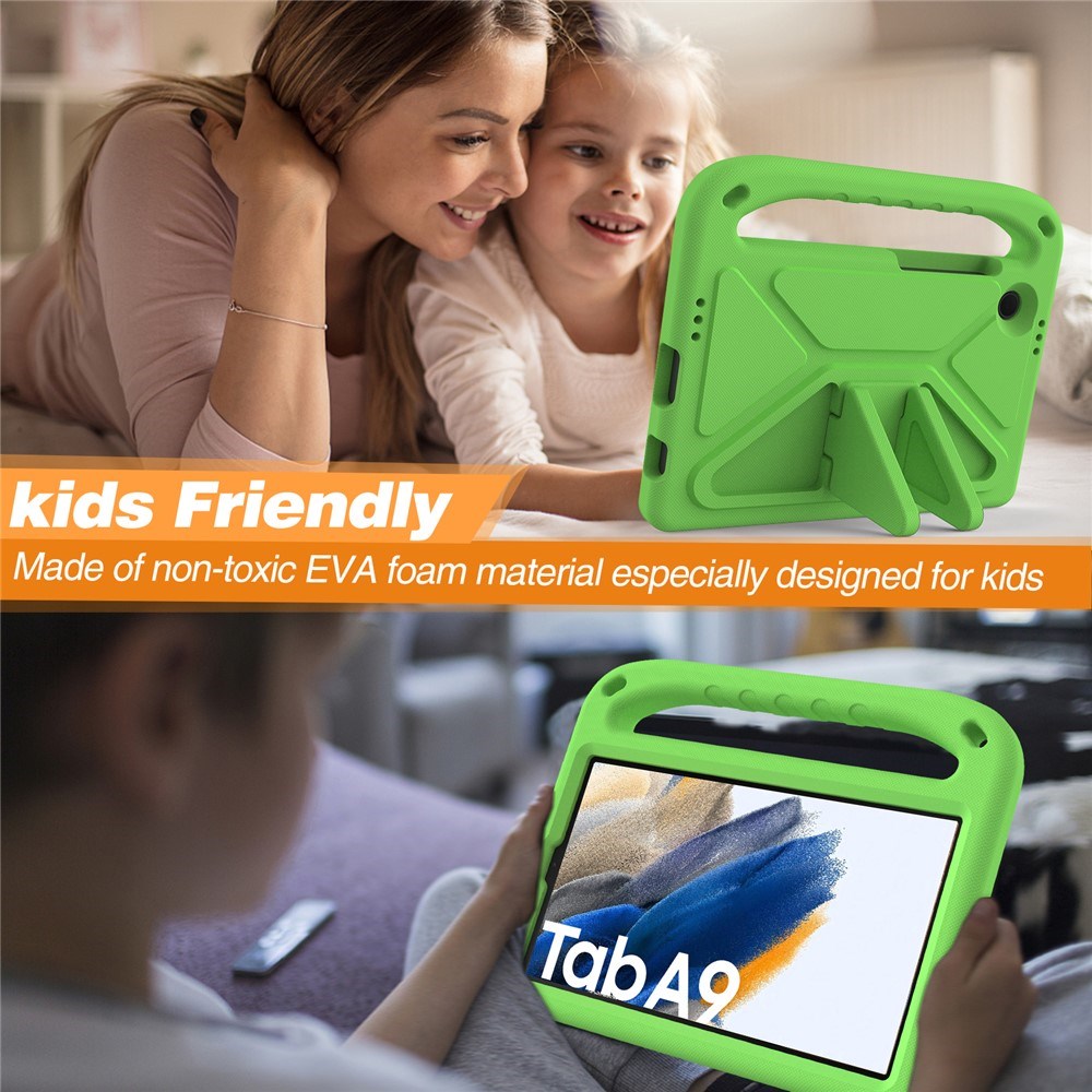 EIDERWOOD Samsung Galaxy Tab A11 / A9  Barnedeksel m. Kickstand - Grønn