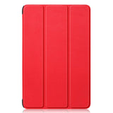 Samsung Galaxy Tab S9 FE+ (Plus) Tri-Fold Skinn Deksel m. Stativfunksjon - Rød