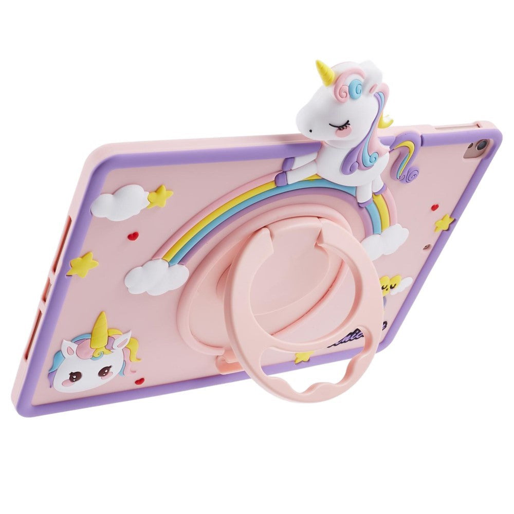 iPad 10.2" (2021 / 2020 / 2019) / iPad Pro 10.5" / iPad Air (2019) Barne Deksel m. Stativfunksjon & Cartoon - Rosa