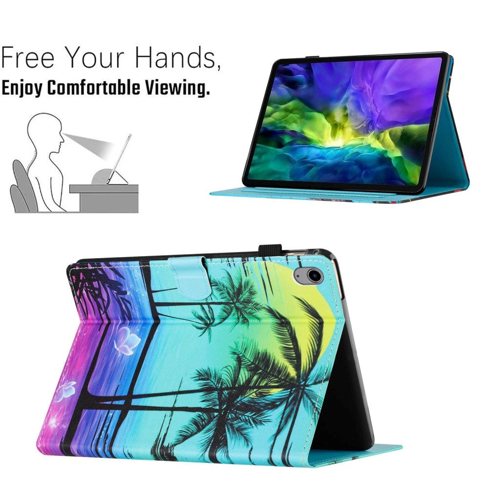 iPad 11" (2025) / iPad 10.9" (2024/2022) Kunstskinn Deksel m. Stativfunksjoner & Kortholder - Palmer