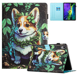 iPad 11" (2025) / iPad 10.9" (2024/2022) Kunstskinn Deksel m. Stativfunksjoner & Kortholder - Corgi