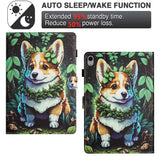 iPad 11" (2025) / iPad 10.9" (2024/2022) Kunstskinn Deksel m. Stativfunksjoner & Kortholder - Corgi