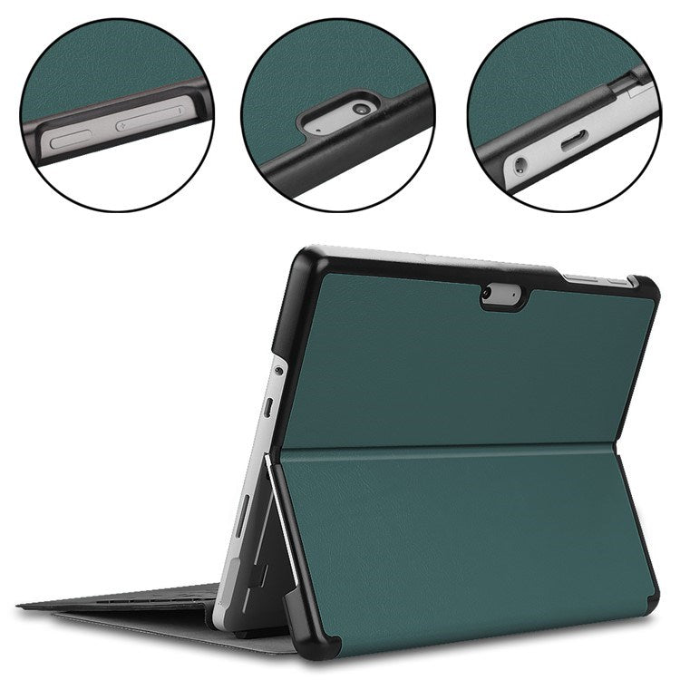 EIDERWOOD Microsoft Surface Go 4 Kunstskinn Flip Deksel - Grønn