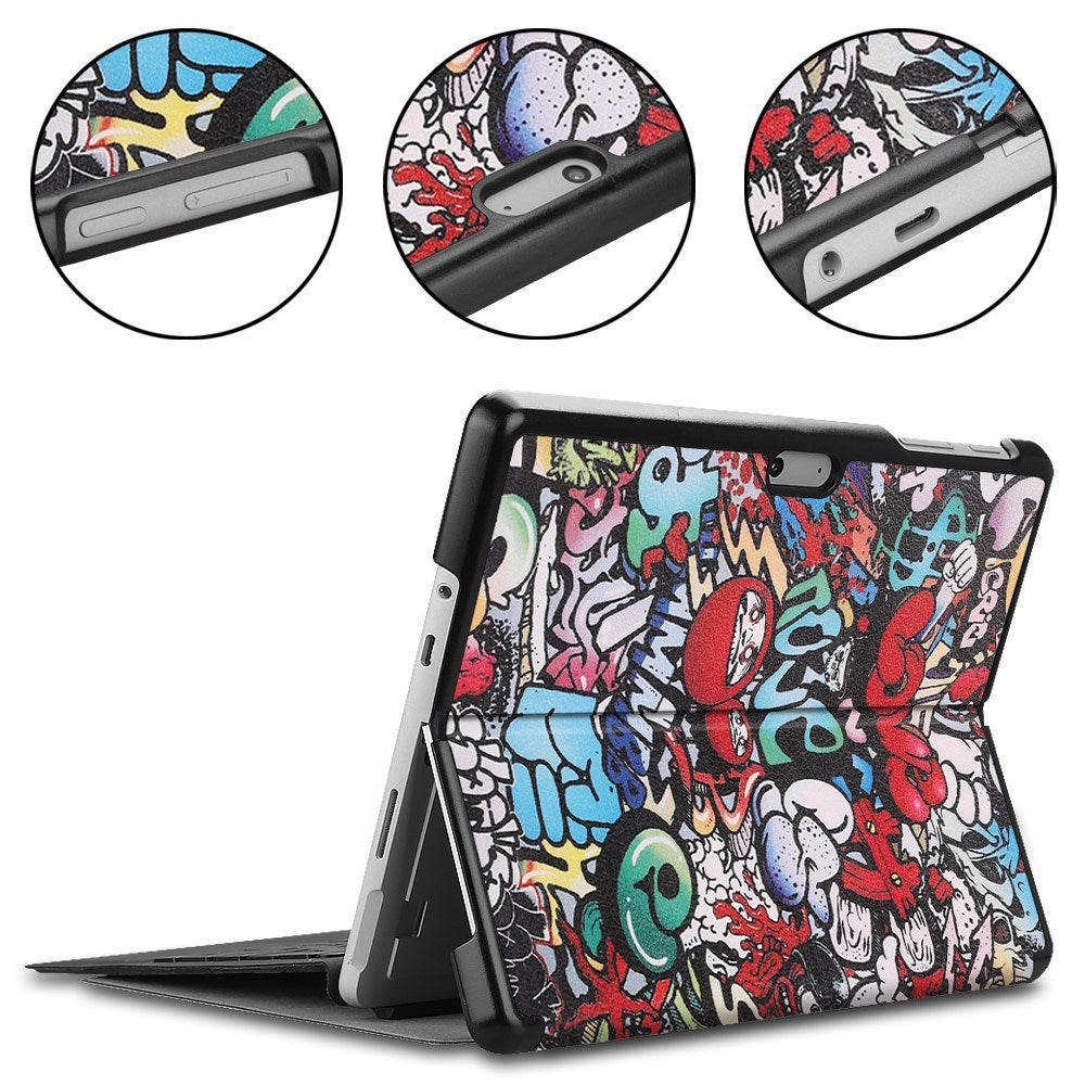 EIDERWOOD Microsoft Surface Go 4 Flip Deksel med Ståfunksjon - Graffiti