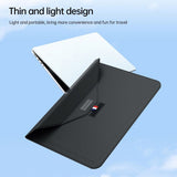 Bærbar/MacBook-Sleeve 13-14" (32 x 24 cm) m. Tri-fold Stativfunksjon - Blå