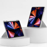 iPad Air 11-10.9" (2026-2020) / Pro 11" (2022-2018) Hybrid Flip Deksel m. Pennholder og Kameralinsebeskytter - Grå / Gjennomsiktig
