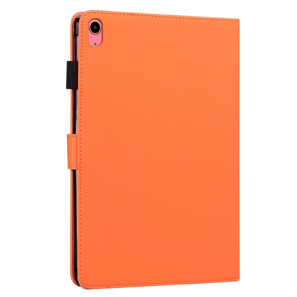 iPad 11" (2025) / iPad 10.9" (2024/2022) Flip Deksel i Skinn med Dyremotiv - Oransje