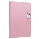 iPad 11" (2025) / iPad 10.9" (2024/2022) Flip Deksel i Skinn med Dyremotiv - Rosa