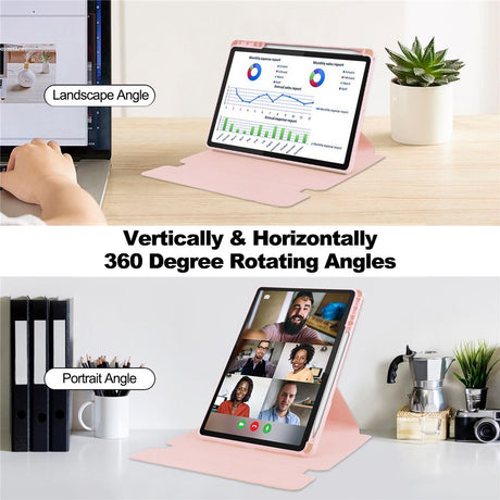 Lenovo Idea Tab 11" / Tab M11 EIDERWOOD Nettbrettdeksel med Pekepennholder – Rosa
