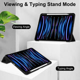 EIDERWOOD iPad Pro 11" (2025 / 2024) Hybrid Flip Deksel med Pennholder - Svart og Gjennomsiktig
